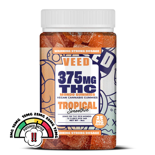 Un bonbon savoureux infusé avec 10mg de Delta 9 THC extrait de chanvre de première qualité. Extraction et production Made in USA.
60 Gummies par boite - 10mg de D9 THC par bonbon - Gummies VEED pour une relaxation intense - Delta 9 THC