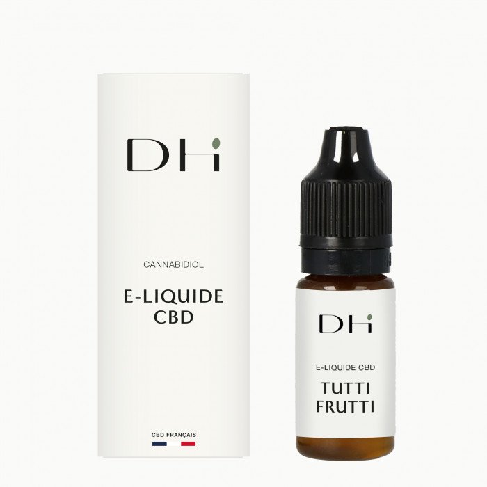 E-liquide CBD Tutti Frutti est élaboré à partir de live resin de fleurs de CBD fraîches, un procédé qui permet de capturer et de conserver les cannabinoïdes et terpènes naturellement présents dans la plante.