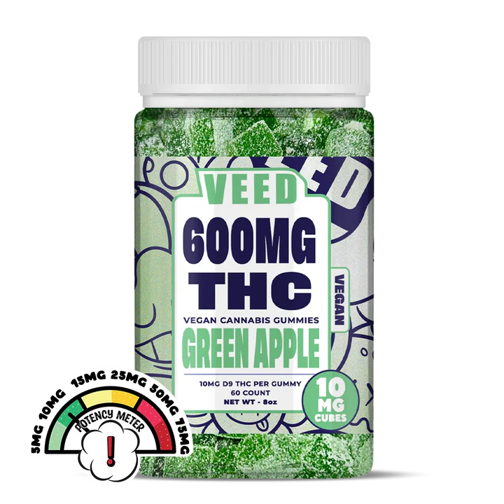 Un bonbon savoureux infusé avec 10mg de Delta 9 THC extrait de chanvre de première qualité. Extraction et production Made in USA. 
60 Gummies par boite - 10mg de D9 THC par bonbon - Gummies VEED pour une relaxation intense - Delta 9 THC