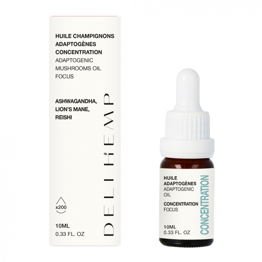 Huile CBD - Champignon adaptogène - Concentration